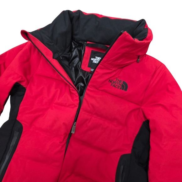 $500 The North Face Amry 700 Down Puffer Jacket Womens XL Red Black NF0A5G9K - Picture 4 of 15